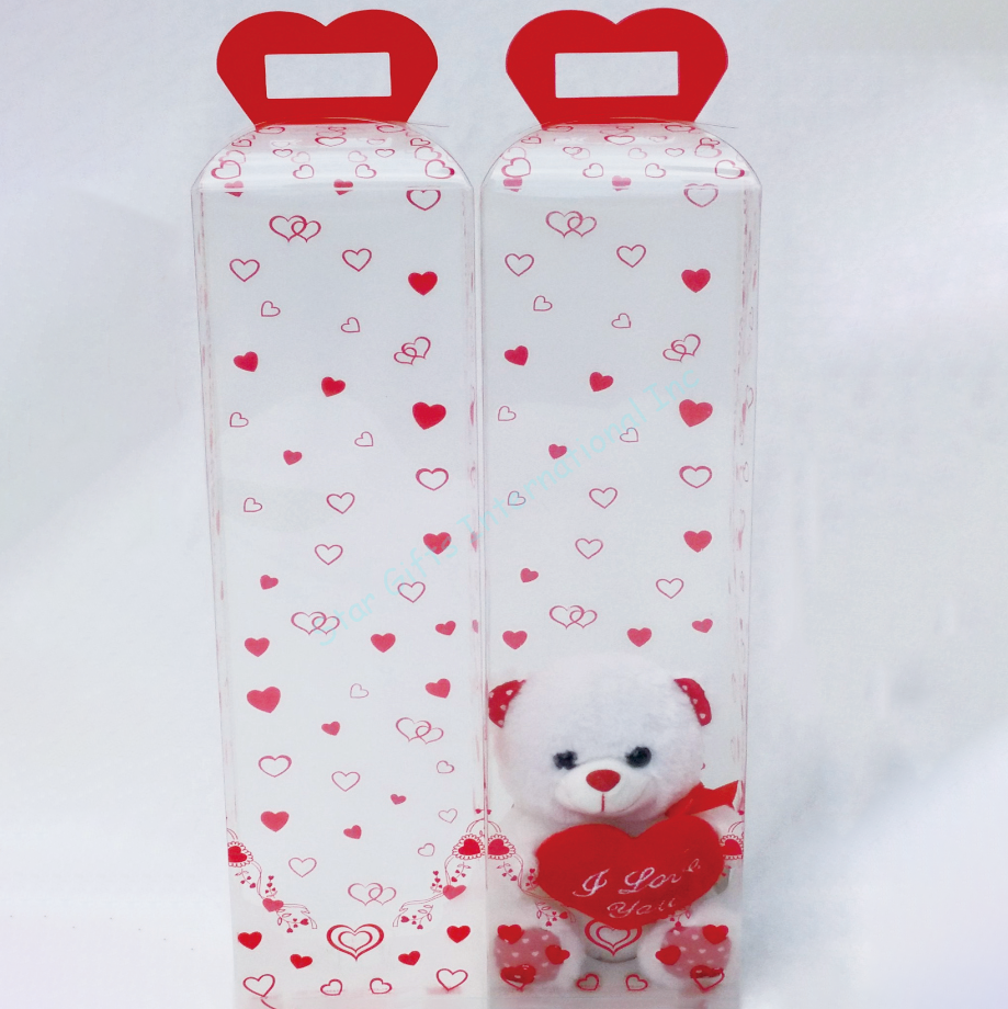 Valentine's Day Big Glass Bear Container , 3.74x6.1x3.74 in.